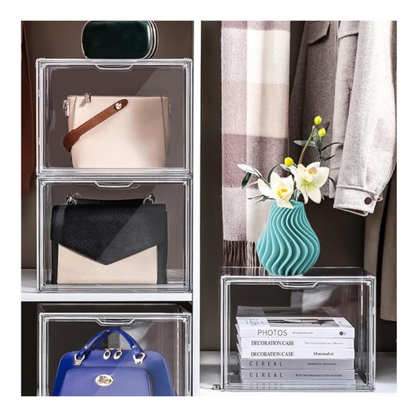 DILIBRA 4-Pack Clear Acrylic Handbag Storage Organizer - Picture 2 of 6